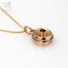 3 colour gold working compass necklace gift (g483)