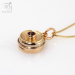 Handmade gold compass pendant with sapphire (g483)