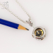 Small button compass in silver and gold (g486)