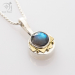 Lagoon Blue Compass Necklace (g532)