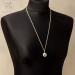 Turquoise Talisman Compass Pendant on long chain (g536)