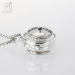 Sapphire Silver Compass Locket gift for wife (g408)
