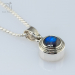 Silver compass necklace with NATO survival compass (G554)