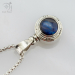 Survival compass pendant in silver with Labradorite (G554)