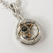 Silver Working Compass Pendant with Star Sapphire (G601)