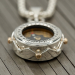 Silver and Gold Working Compass Necklace to help you follow your dreams (G657)