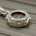 Diamond Pathfinder Silver and Gold Compass Pendant gift for daughter (g657)